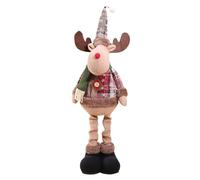 qokeeu Large Christmas Doll Figurine, Adjustable Telescopic Christmas Figures Decorations Standing Dolls Santa Claus Figurine Snowman Elk Doll Ornaments With Telescopic Legs For Kids