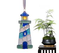 qokeeu Maritime Christmas Decoration - 2D Acrylic Hanging Decoration, Beacon as a Hanging Decoration Element, for Living Room, Bedroom, Entrance, Wall and Window
