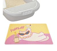 qokeeu Mat for the Cat Litter Tray, Reusable Household Decoration, Cat Mat for Under the Cat Litter Tray, for Outdoor Area, Corner, Bathroom, Home, Entrance Area, Small, Medium, Large