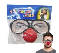 qokeeu Prank Glasses Toy,Male and Female Eyewear for Pranks - Realistic Design Trick Toy for Cosplay Parties, April Fool's Day, Halloween, Family Reunion