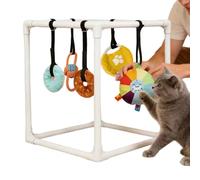 qokeeu Puppy Play Frame, Construction Frame with 5 Toys, Dog Training Toys - For Training, Calming, Indoor Floor Play & Against Boredom in the House