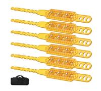 qokeeu Snow Chains, Pack of 6 Non-Slip Tyre Chains, Self-Tightening Tyre Protection, for Use in Winter in City and Country as well as in the Mountains for Trucks, Saloons, SUVs and Motorhomes