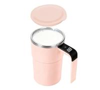 qokeeu Upgrade Self Stirring Mug with Temperature Display, Rechargeable Auto Magnetic Mug, 380ML Automatic Magnetic Stirring Coffee Cup Self Mixing Coffee Cup Rotating for Coffe Milk