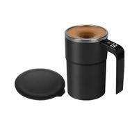 qokeeu Upgrade Self Stirring Mug with Temperature Display, Rechargeable Auto Magnetic Mug, 380ML Automatic Magnetic Stirring Coffee Cup Self Mixing Coffee Cup Rotating for Coffe Milk