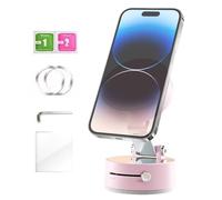 qokeeu Vacuum Magnetic Car Phone Holder, Magnetic Phone Holder Suction Cup, Foldable Suction Cup Car Mobile Phone Holder, Retractable Navigation Stand, 360 Degree Rotating, Adjustable