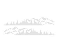 QOKLIYUI 2pieces Mountain Forest Car Stickers - Fashionable And Easy To Install With Strong Adhesive Unique PVC, white