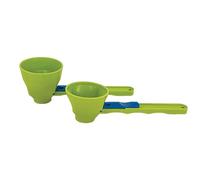 QOKLIYUI 2X Scoop and Funnel in One No Leakage for Mess-Free Kitchen Work No Leakage Protein Powder Funnel Scooper ABS Efficient, Green