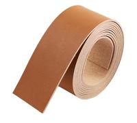 QOKLIYUI 5cm Wide Strap DIY Craft Projects Clothing Versatile Supplies for Unique Leathercraft Various DIY Projects PU Leather Belt Strips Leather Watch Crafts Strap, Brown, 2.5x200cm