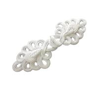 QOKLIYUI Chinese Knot Button Sewing Fasteners For Cardigans Cloaks And Cheongsam Inspired Wardrobe Essentials Sweater Chinese Knot Frog Button, White, 22x7.5cm