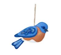 QOKLIYUI Cute Felt Bird Pendant Xmas Decor Festive Tree Hanging Ornament Felt Bird Ornament Cute Hanging Pendant Xmas, Blue, 3.35x1.57 inch