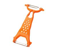 QOKLIYUI Easy To Clean And Sharp Plastic Double Head Fruit Vegetable Peelers For Prep Cucumber Carrot Potato Double Head Peelers, Orange