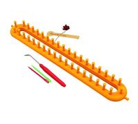 QOKLIYUI Lightweight and Easy to Carry DIY Gifts Plastic Loom Knitting Kit ABS Weaving Loom Knitting Kit Sturdy and Durable, Yellow, 36cm