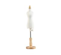 QOKLIYUI Mini Dress Form Mannequin Miniature Dressmaker Dummy Adjustable Size Easy To For Costume Display Mini Dress Form Is Made Of PE And Solid Wood Round Base, 33cm