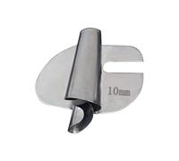 QOKLIYUI Sewing Rolled Hemmer Foot Premium Sew Machine Presser Foot Professional and Home Rolled Hem Presser Attachments Accessories Durable Sewing Machine Hemmer, Silver, 10mm