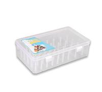 QOKLIYUI Sewing Thread Box 42 Spools Large Capacity Plastic Storage Empty Embroidery -Stitch Dust-Proof Container Accessories, Clear