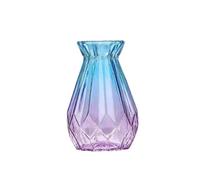 QOKLIYUI Small Origami Glass Vases For Flowers Beauty Of Floral Arrangements With These Artistic Vases Flower Pot Gift, Blue purple