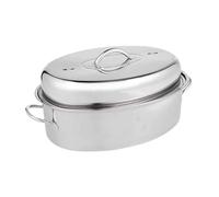 QOKLIYUI Stainless Steel Fish Steamer Cooking Pot Home Kitchen Features Innovative Cooking Solutions For Delicious Meals Oval Stainless Steel Roasting Pan Food Steamer, Style B