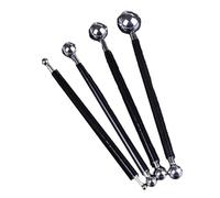 QOKLIYUI Sturdy And Durable Pottery Sculpting Tools Set For Long-lasting Ball Stylus Double End Dotting Tools Dotting Tool Set, black