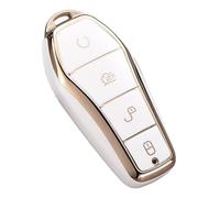 QOKLIYUI Trendy Auto Key Fob Cover Protector for Byd Atto 3 Long-lasting and Practical, White, Standard