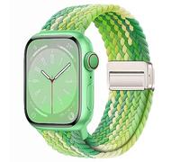 QOKNUL Nylon Sport Loop Watch Bands Compatible with Apple Watch Band Ultra 49mm 45mm 44mm 42mm 41mm 40mm 38mm, Soft Braided Woven Magnetic Clasp Strap for iWatch Series 8/7/6/5/4/3/2/1/SE, Women Men