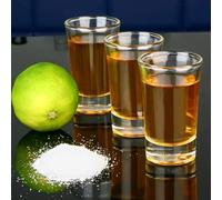 Qollection 12pk of Clear Shot Glass 50ml /1.75oz City Shot Glasses, Boston Heavy Base Shooter Glasses Vodka/Whiskey/Brandy Shooter Glasses, Shot Made of Clear Glass (Pack of 12)