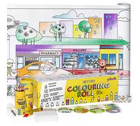 qollorette Colouring Set for Children Including Roll, Colored Pencils, Crayons and Stickers City Life- Craft Kit Gift for Kids, 480 x 29cm (16 feet)