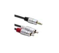 Qoltec 2x RCA to 3.5mm Mini Jack Cable 1m Black 52339