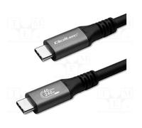 50669 Cable Thunderbolt 3, Thunderbolt 4, USB 4.0 1m 4K, 8K 40Gbps QOLTEC