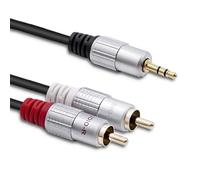 Qoltec 52339 Cable 2XRCA Mini Jack 3.5MM Macho 1M Black