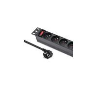 Qoltec Aluminum PDU Power Strip RACK 10 1U 16A 54602