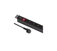 Qoltec PDU Power Strip Rack 19" 1U 16A 8xSCHUKO 2m 54469