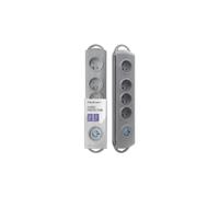 Qoltec Surge Protected Power Strip, 4 Outlets, 2.5m, 50164