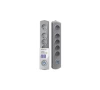 Qoltec Surge-Protected Power Strip 5 Outlets 3m Grey 50272