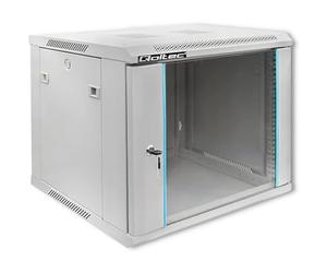 Qoltec Szafa Rack 19 Cali | 9U | 600 x 600 x 500 | Black Metal Server Cabinet | Wall Mount | No Assembly Required