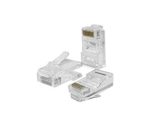 Qoltec Wtyk przelotowy złącze RJ45 CAT5e UTP Pass Through Pozłacane styki 100 sz