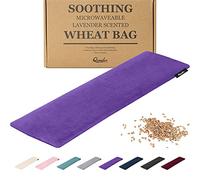 Qomfor - Microwavable Wheat Bag - Purple - Lavender Scented Microwave Heating Pad/Warming Pillow - Heat Pack for Neck, Shoulders & Period Cramps Pain Relief - Reusable Hot & Cold Therapy Bag