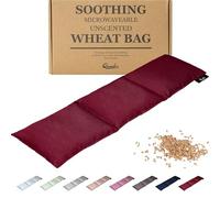 Qomfor Unscented Wheat Bag Microwavable - Large Heat Pack for Pain Relief - Heat Pad for Neck, Shoulders, Back, Period Pain, & Arthritis - Microwave Heat Bag for Aches & Relaxation (Bordeaux)