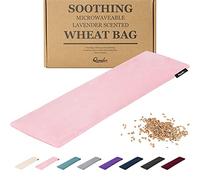 Qomfor Wheat Bag Microwavable - Moldable Microwavable Heat Pad (48 x 15 cm) - Fleece, Wheat Filled Microwave Heat Pack - Neck, Shoulder, Back Pain Relief - Reusable & Flexible Heat Pad (Pink)