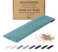 Qomfor Wheat Bag Microwavable - Moldable Microwavable Heat Pad (48 x 15 cm) - Fleece, Wheat Filled Microwave Heat Pack - Neck, Shoulder, Back Pain Relief - Reusable & Flexible Heat Pad (Green Blue)