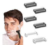 QOMJUFA Attachments Intimate Skin Protection 3 mm Body Comb with 1/2/3/5 mm Protective Comb Set for O Blade QP2520 QP2530 QP2620 QP2630 QP6551, Electric Shaver Attachments Oblade Accessories, Pack of