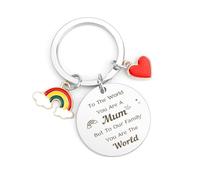 QONCV Mothers Day Gifts, Mum Keyring, Best Mum Mother Mummy Mom Birthday Christmas Mothersday Day Valentines Gifts from Daughter Son Presents Ideas