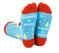 QONCV Science Gifts for Adults, Chemistry Physics Physics Chemistry Biology Teacher Student Gifts Socks for Men Women Present