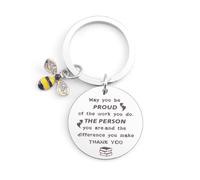 QONCV Thank You Teachers Gifts, Best Teacher Keyring Motivational Gifts Teachers Day Birthday Graduation Season Appreciation Christmas Presents for Teacher Women Men