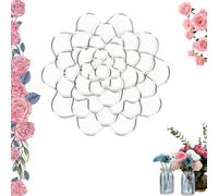 Qoobom Auxiliaryn Stainless Steel Floral Grid Organizer, Plant Flowers Stem Grid Holder Insert, Flower Arrangement Holder, Reusable Floral Grid for Vase Stems Bouquets (Silver, 4in)