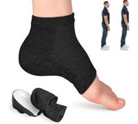 Qoobom Rizzsoles Height Max Socks, Insoles, Invisible Silicone Heel Pads, 3.5cm, Black