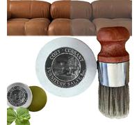 Qoobom Wise Owl Furniture Salve for Leather, Leather Furniture Salve with Boar Bristle Brush, Prevent Dryness and Cracking, Deep Leather Cleaner Set for Furniture, Car Seats (1Pcs)