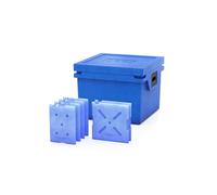 QOOL Cool Box L, 43 L, Made in Germany, Blue, High-Tech Cool Box without Electricity, Up to 10 Days Self-Sufficient, Cool or Freeze, 10 Year Warranty (Box L, Cool)