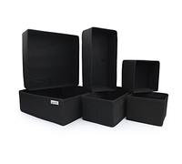 Qoolish Black Drawer Organiser Set of 6 Sturdy Draw Organizer to sort Your drawer, bedroom, Wardrobe. Foldable Clothes Organiser for Shirts, Ties, Socks, Bras, Underwear