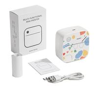 Qooplu Mini Portable Sticker Printer, Mini Thermal Printer With Paper, Inkless Printpods, Pocket Label Maker Suitable For Creative Kids DIY, Diaries, Photos, Study Notes