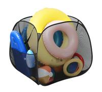 Qooplu Pool Noodle Storage Bin - Foldable Container with Mesh Pocket,Outdoor Toy Storage Bin for Pool,for Beach Balls Towels Inflatable Ring Backyard Beach House Water Park